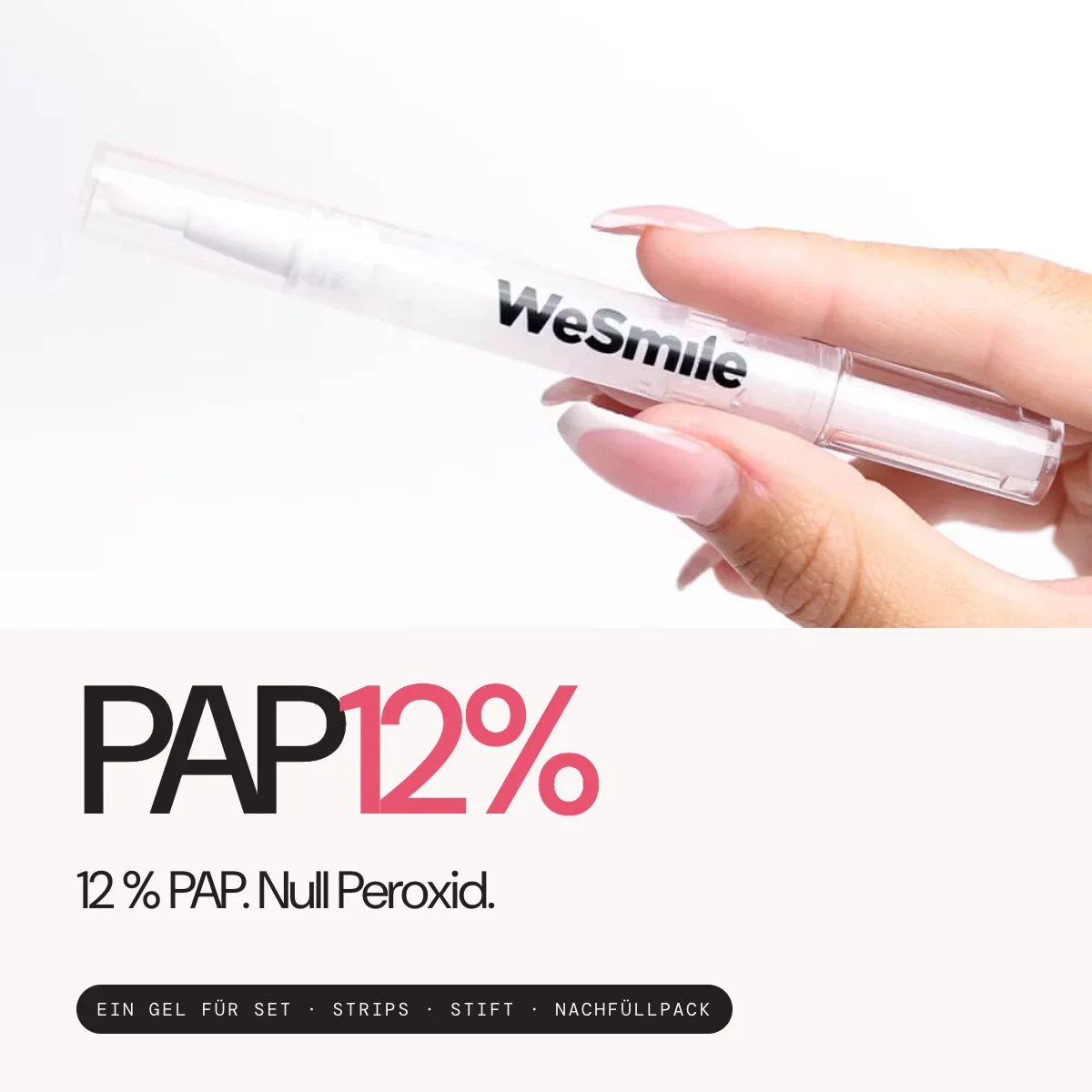 12 % PAP. Null Peroxid. Dieselbe angegebene Dosis wie bei deiner ersten Kur